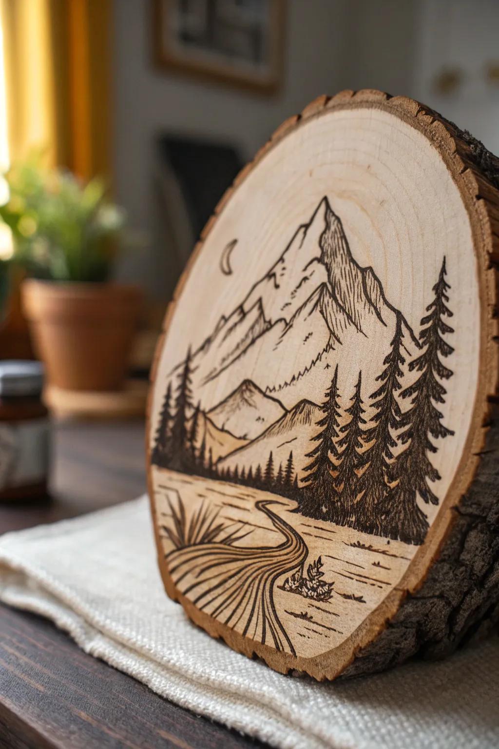 Bring the outdoors in with this stunning nature-inspired wall art, etched with precision and care.