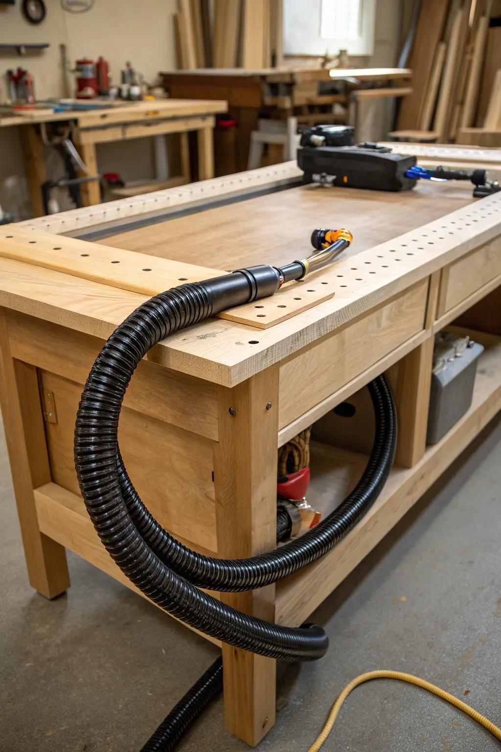 Streamline your workspace with built-in vacuum solutions for a cleaner, more efficient craft experience.