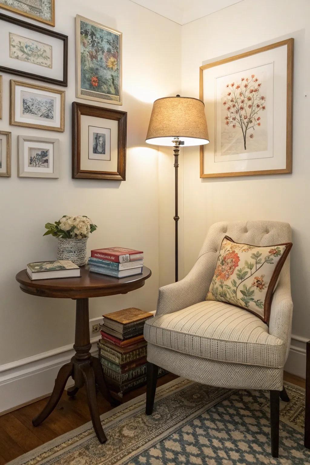 A cozy corner writing nook perfect for inspiration.