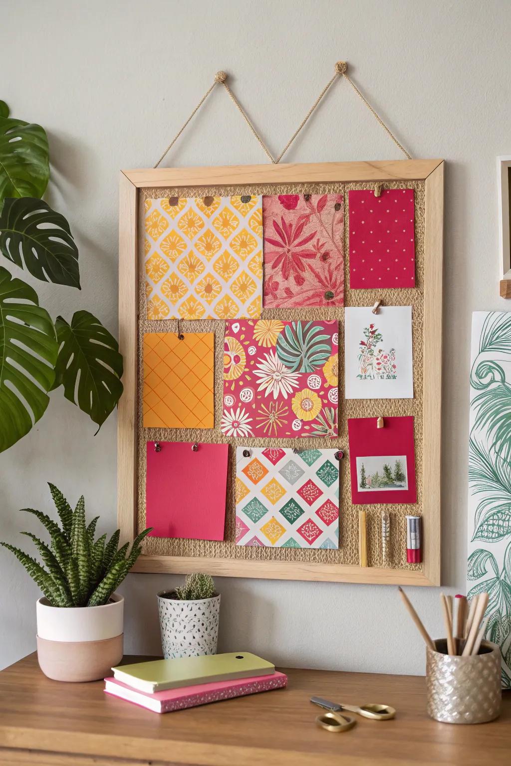 Brighten your space with a vibrant bulletin board that inspires creativity and joy!