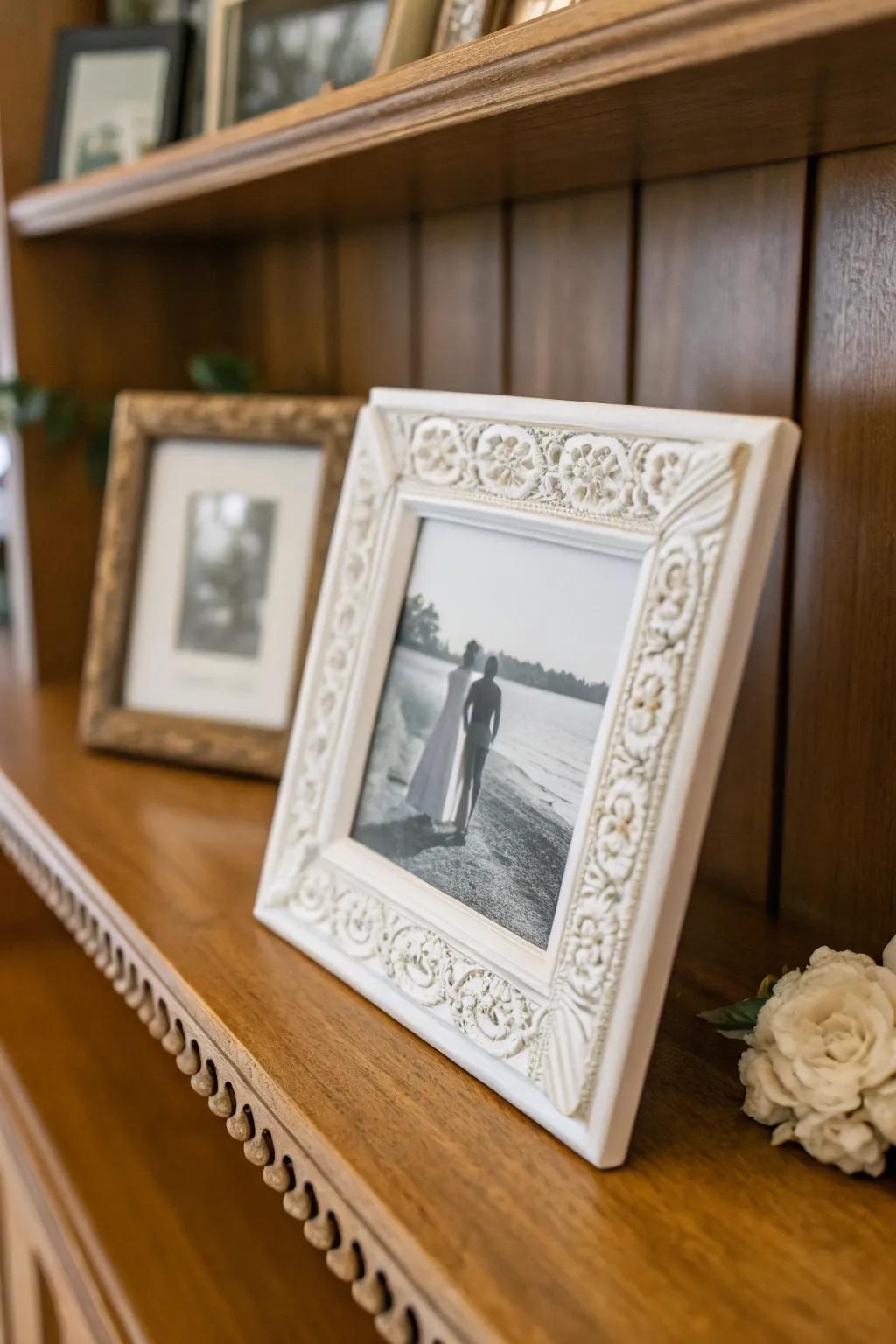 Frame memories beautifully with a porcelain picture frame.