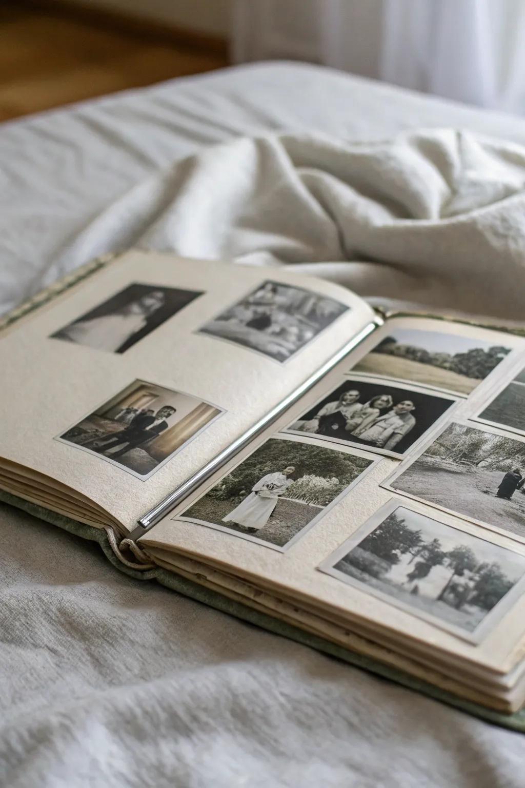 Preserve precious memories with a silver-plated photo album.