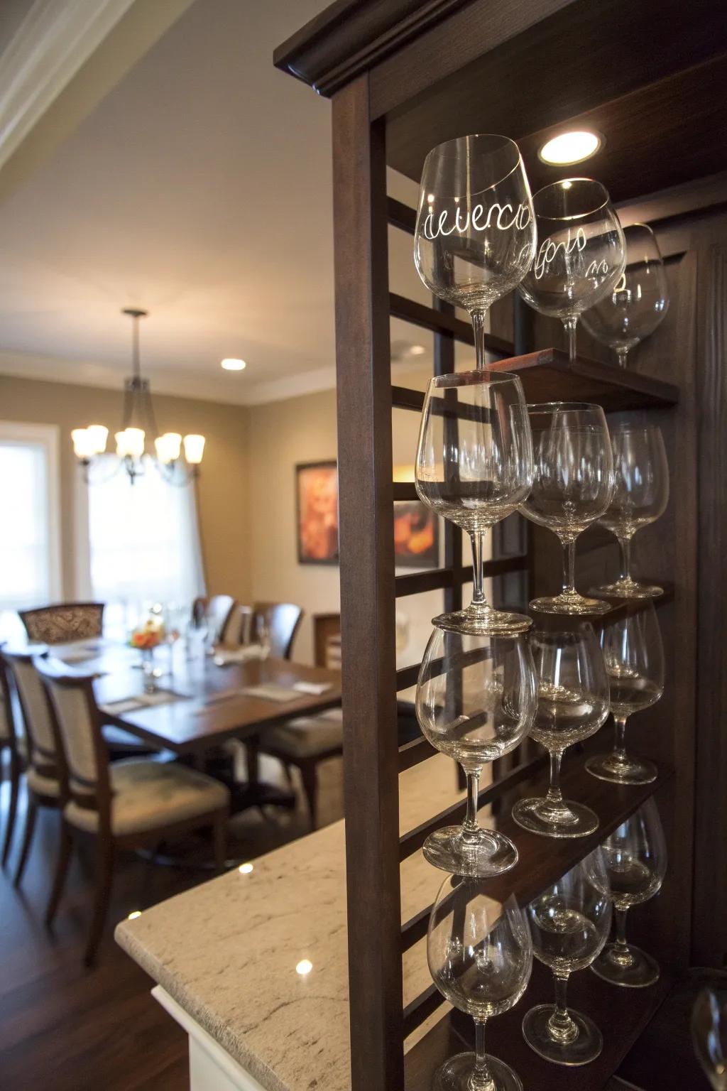 A personalized wine glass set enhances every celebration.