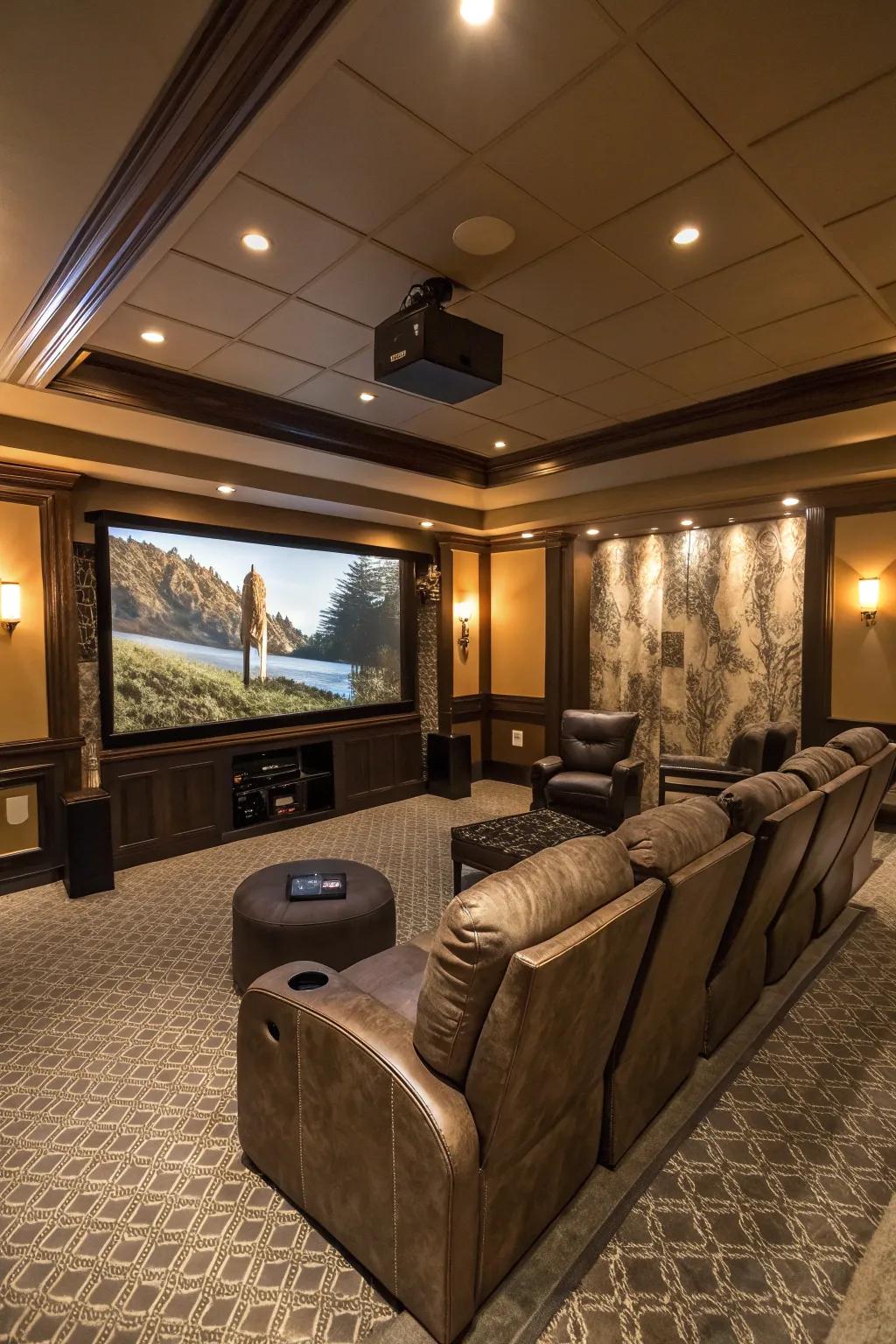 A luxurious home theater for immersive experiences.