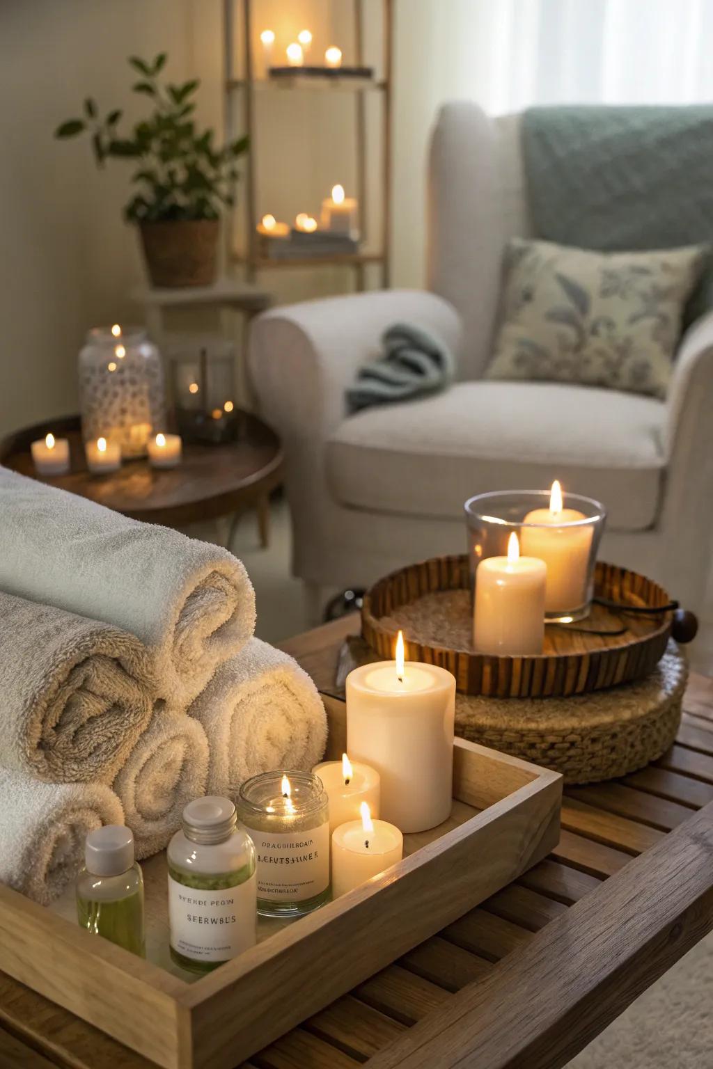 Relax and rejuvenate with a home spa day.