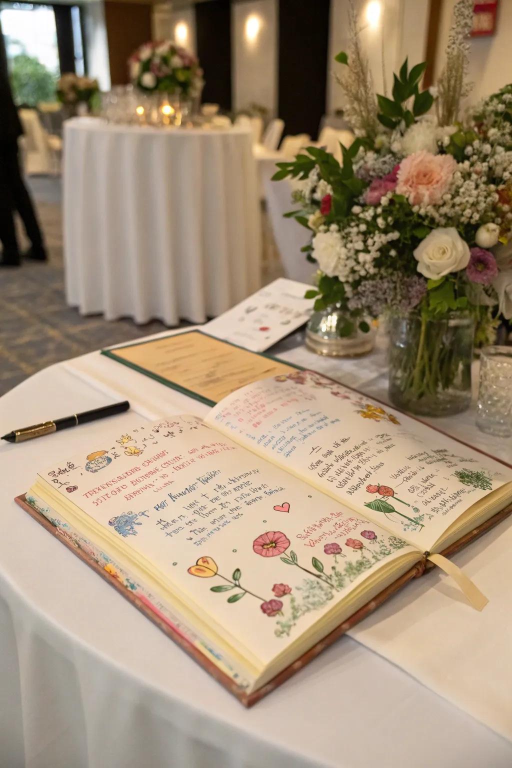 Capture memories at events with a personalized guest book.