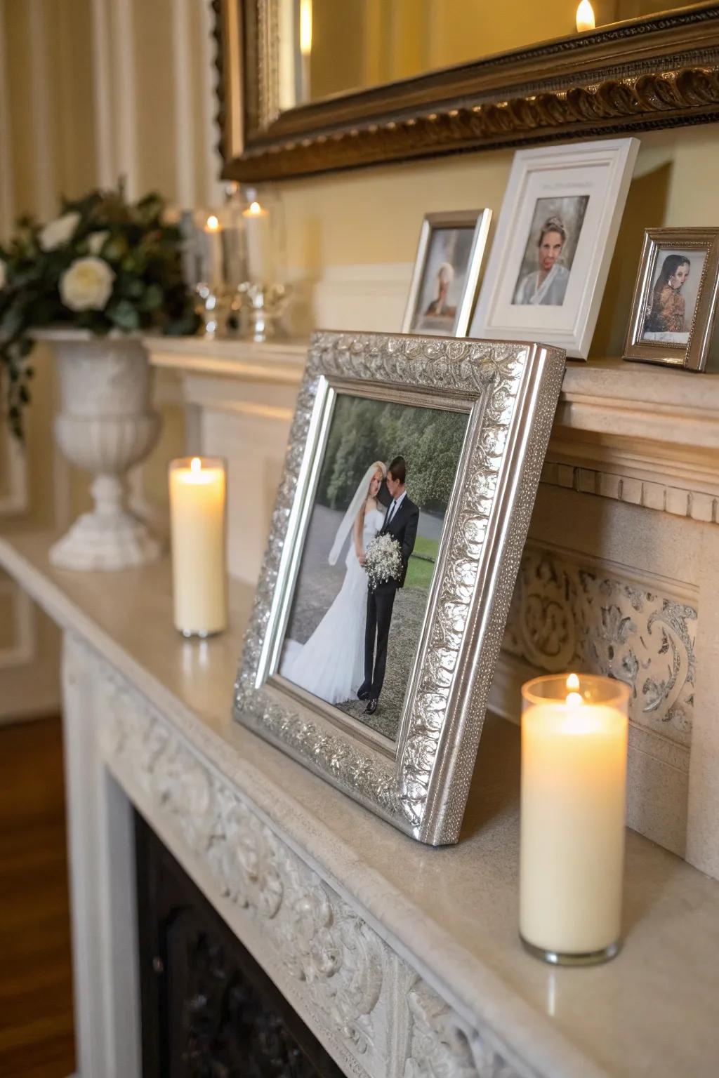 Reflect on your journey with a timeless silver picture frame.