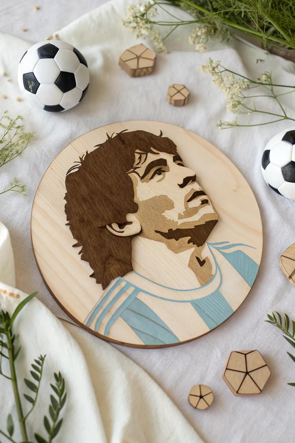 Celebrate Argentine sports legends with a touch of minimalist elegance. 🌿⚽ #CulturalCrafts #ScandinavianBoho