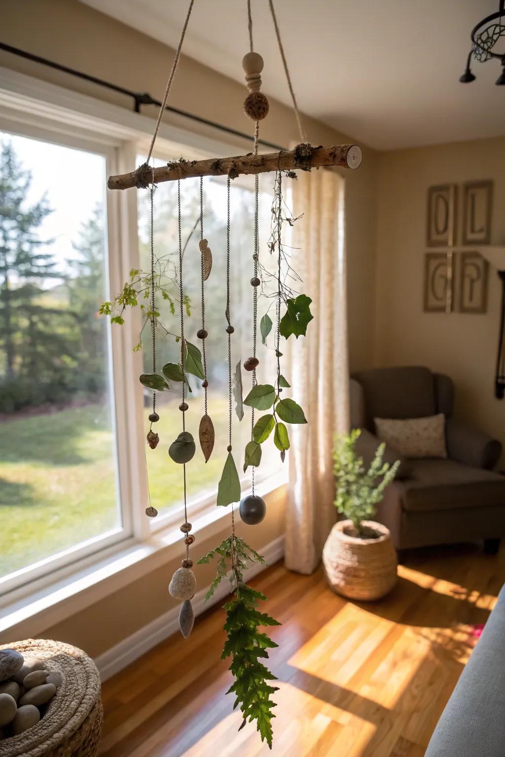 A nature-inspired mobile, perfect for bringing the outdoors inside.