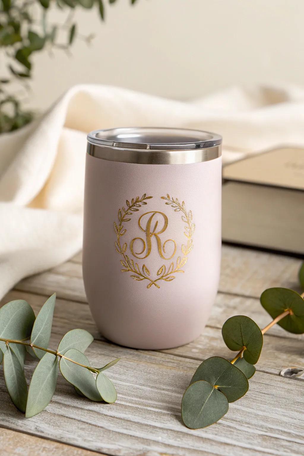 Elevate her sip with a personalized touch of elegance. #MonogramMagic
