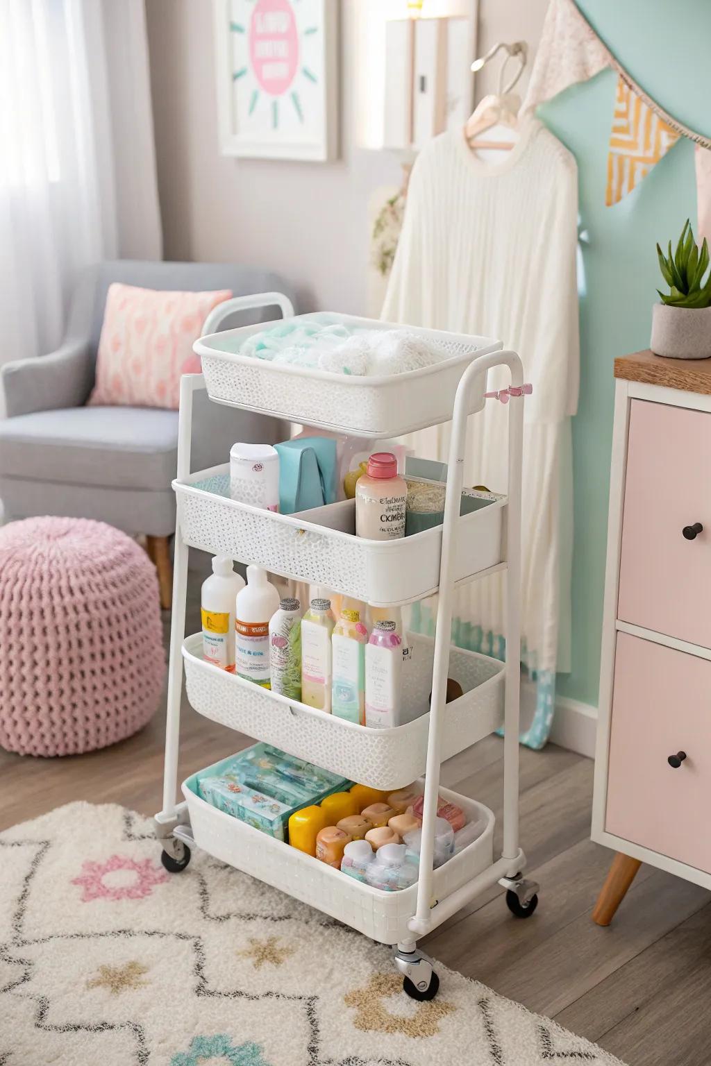 A beauty station that adds luxury to baby care.