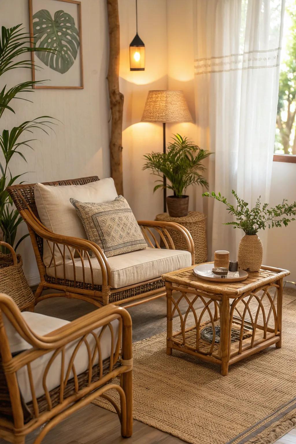 Bamboo furniture offers style and sustainability for your home.