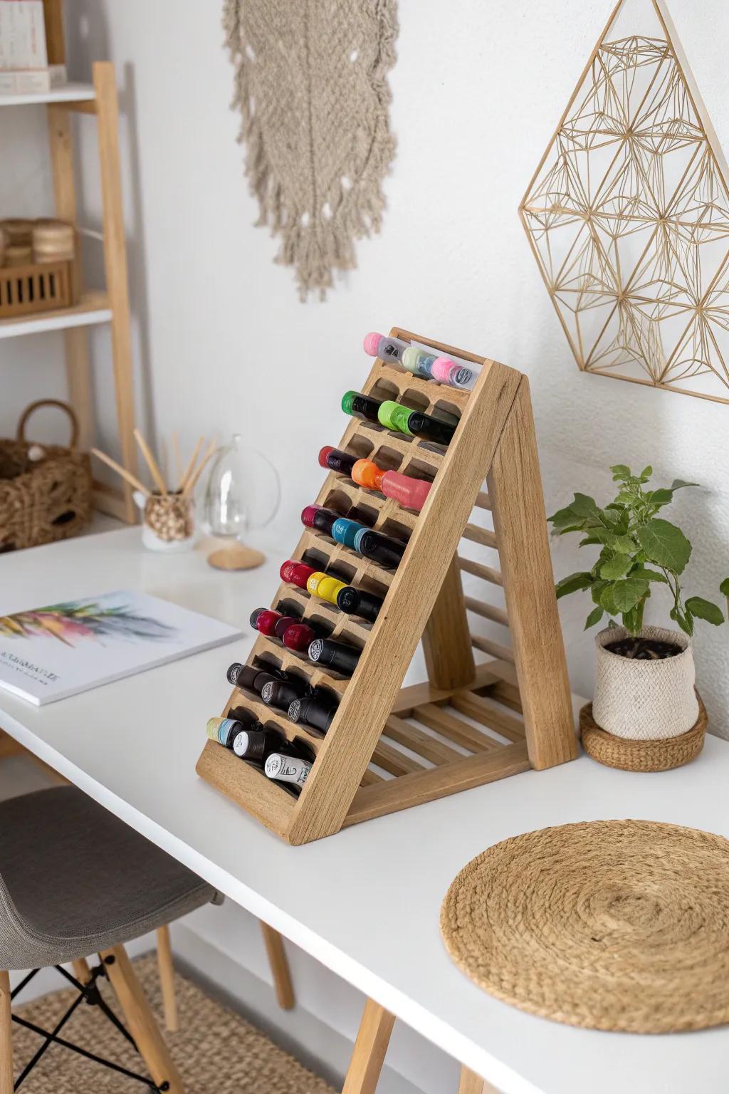 Transform your workspace with this chic marker storage idea!
