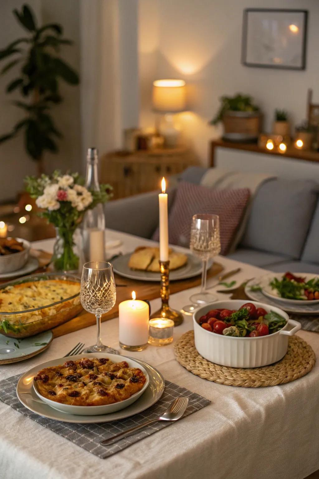 Create a special evening with a home-cooked dinner.