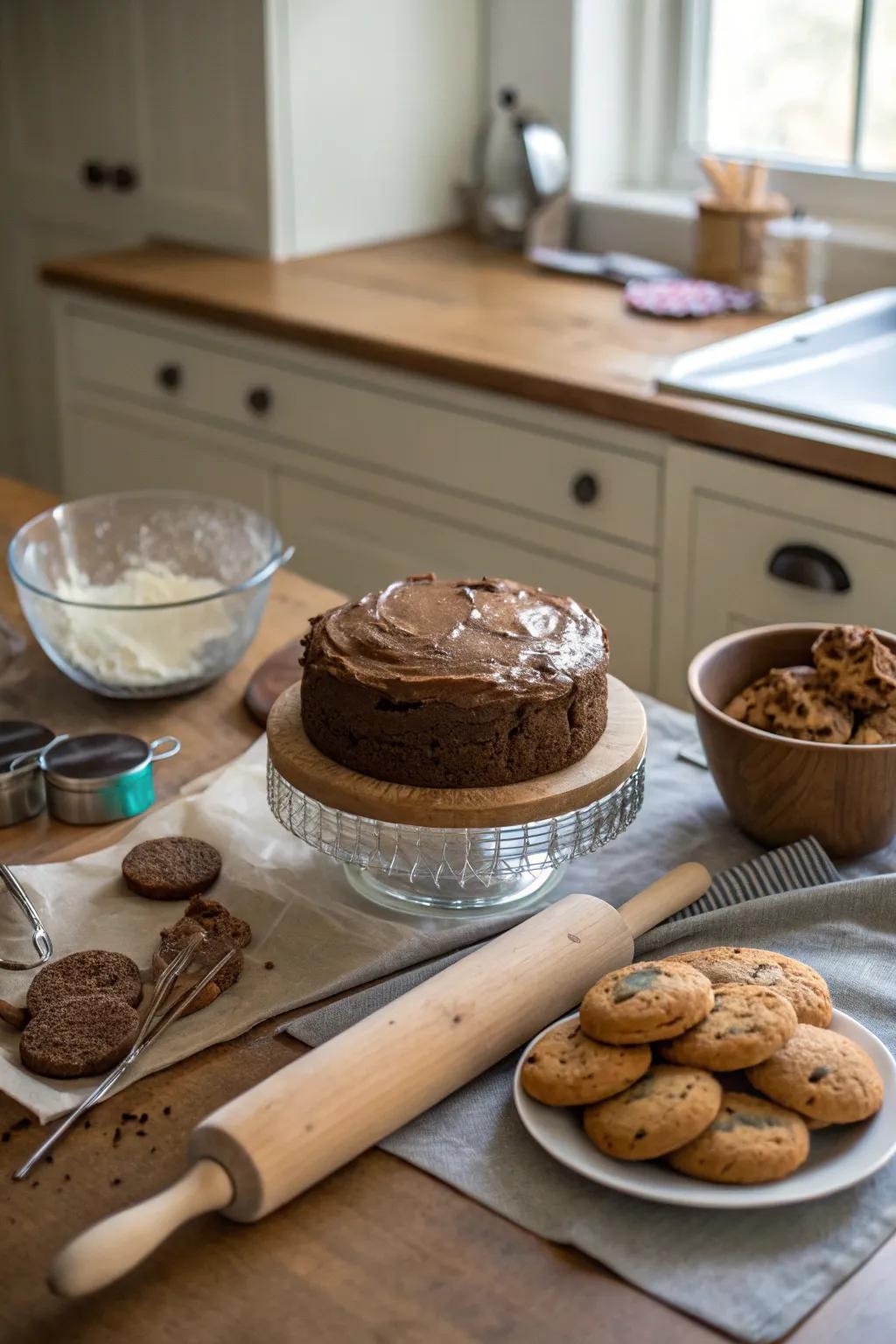 Baking together adds a sweet touch to her birthday celebration.