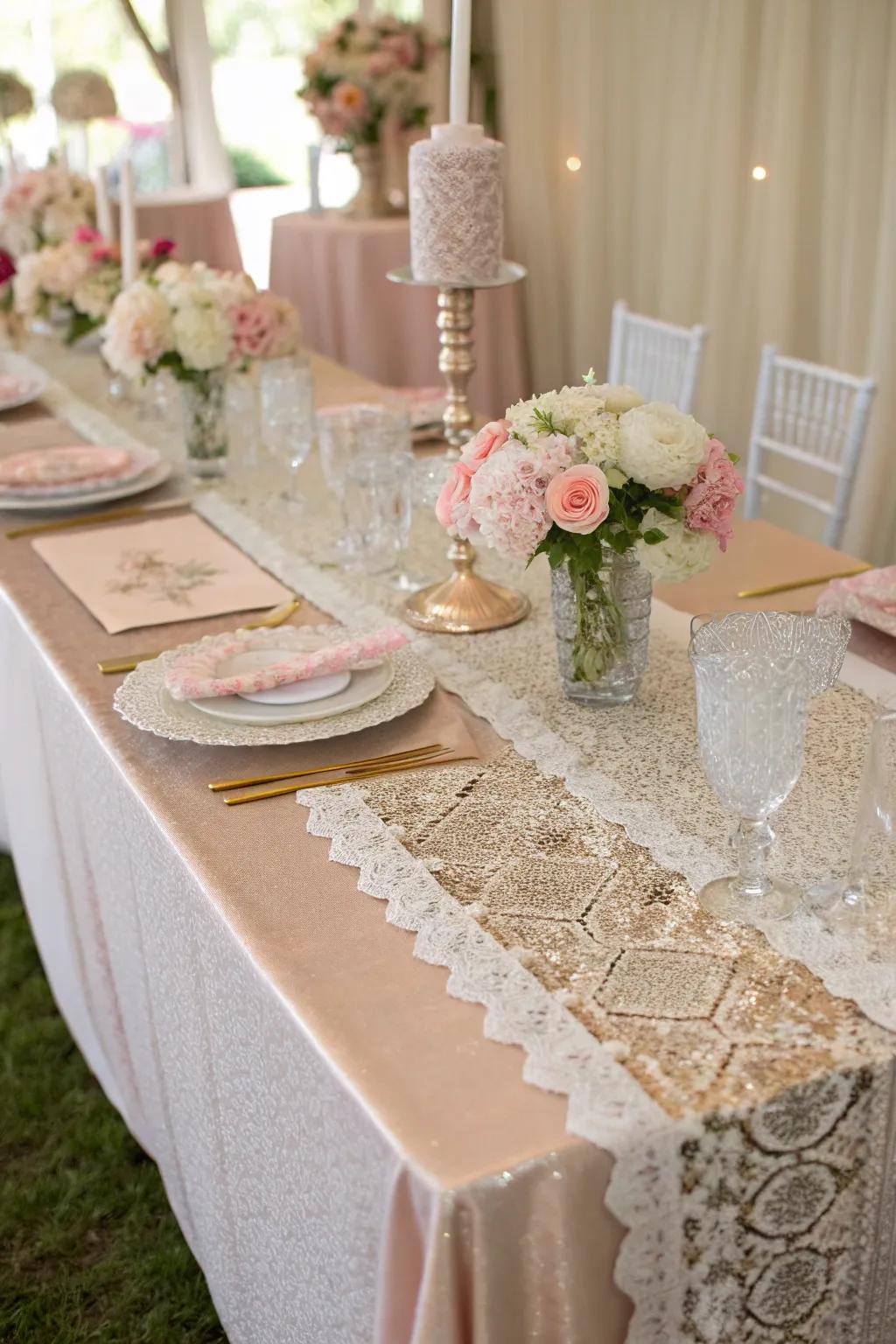 Elegant table runners add sophistication to any table setting.