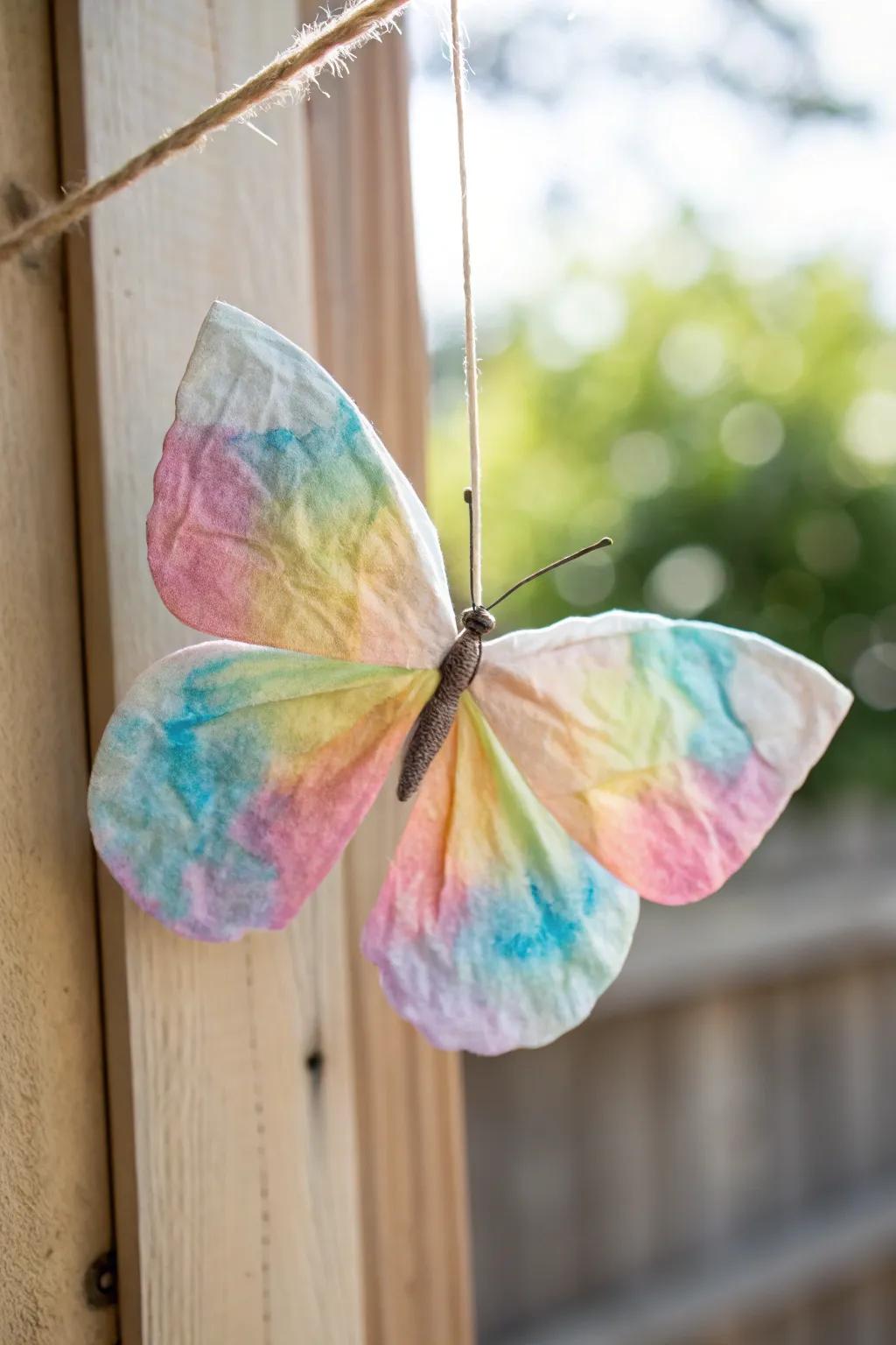 Capture the magic of colors with these handcrafted coffee filter butterflies—perfect for adding a cheerful touch to any room.