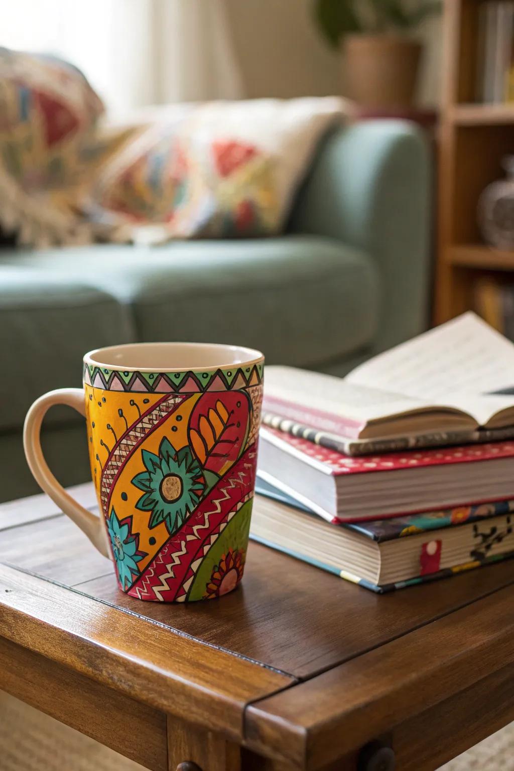 Sip in style with a custom-painted mug.