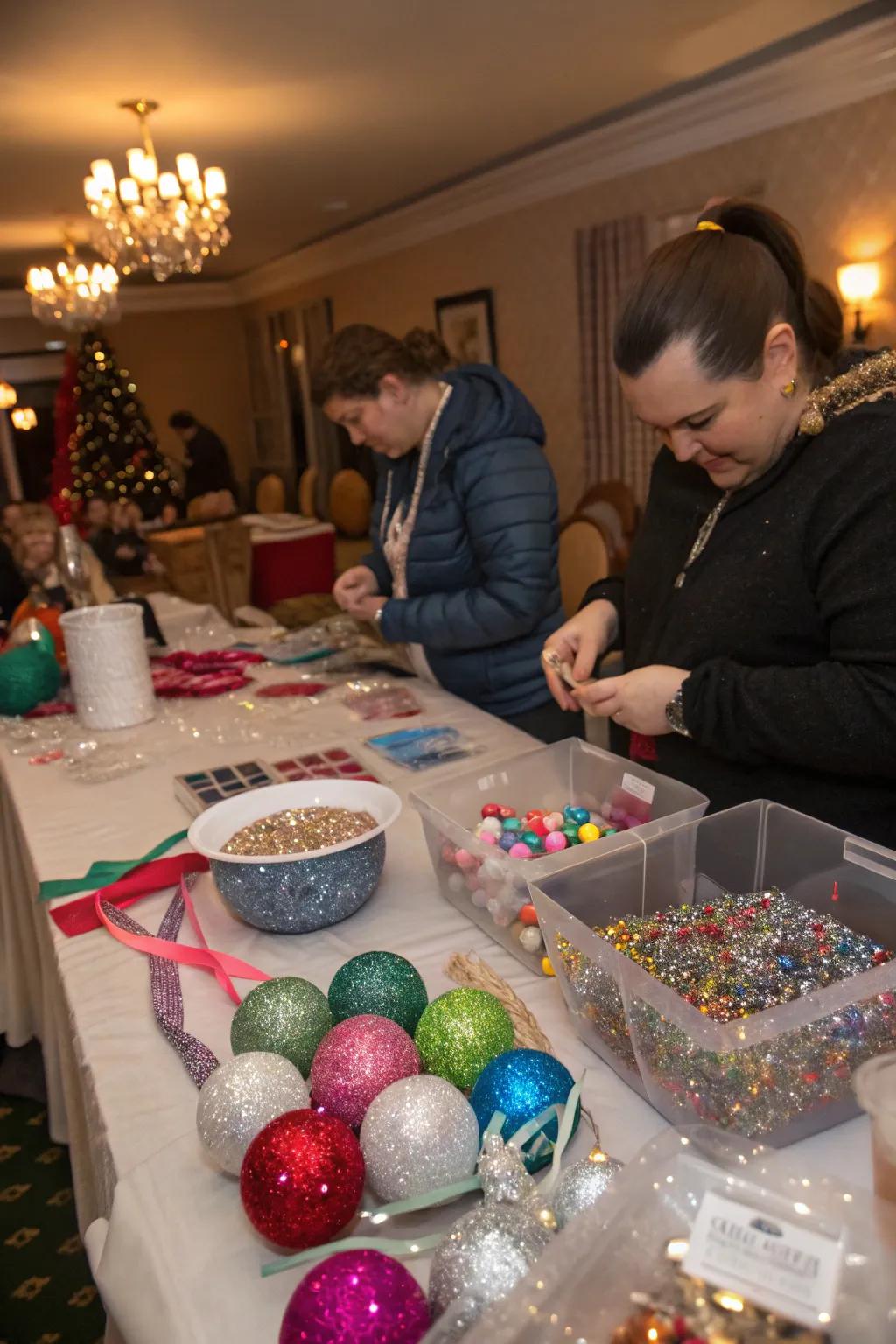 Craft your own holiday decorations with an ornament-making workshop.