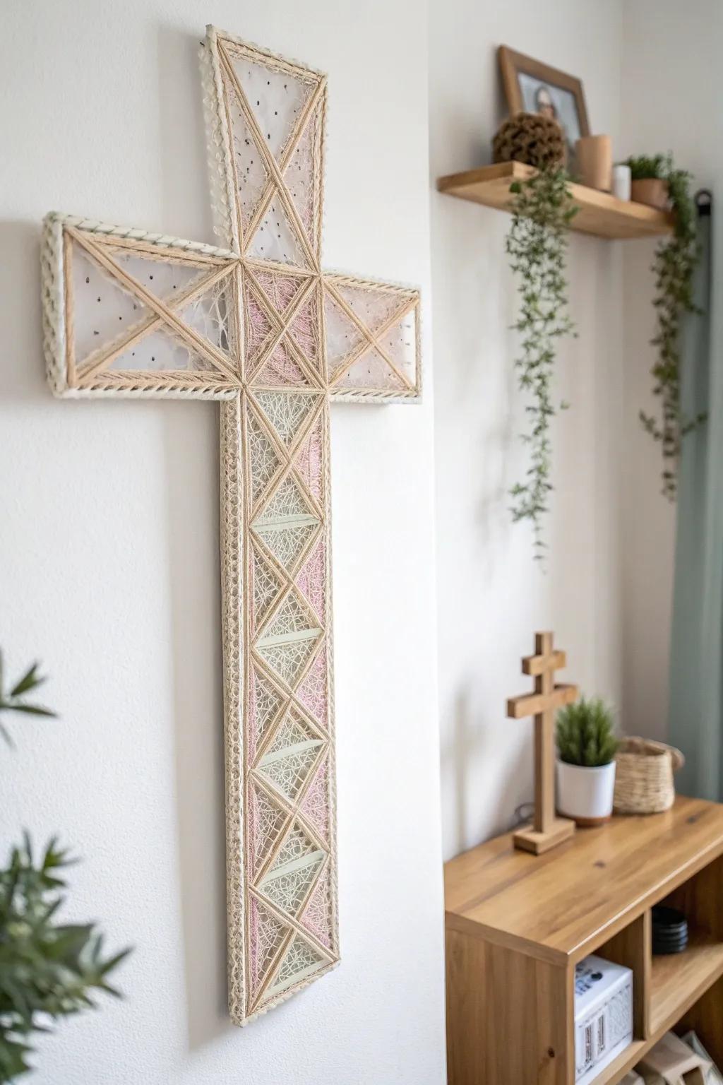 Elevate your space with the subtle elegance of handmade string art. 🌿✨