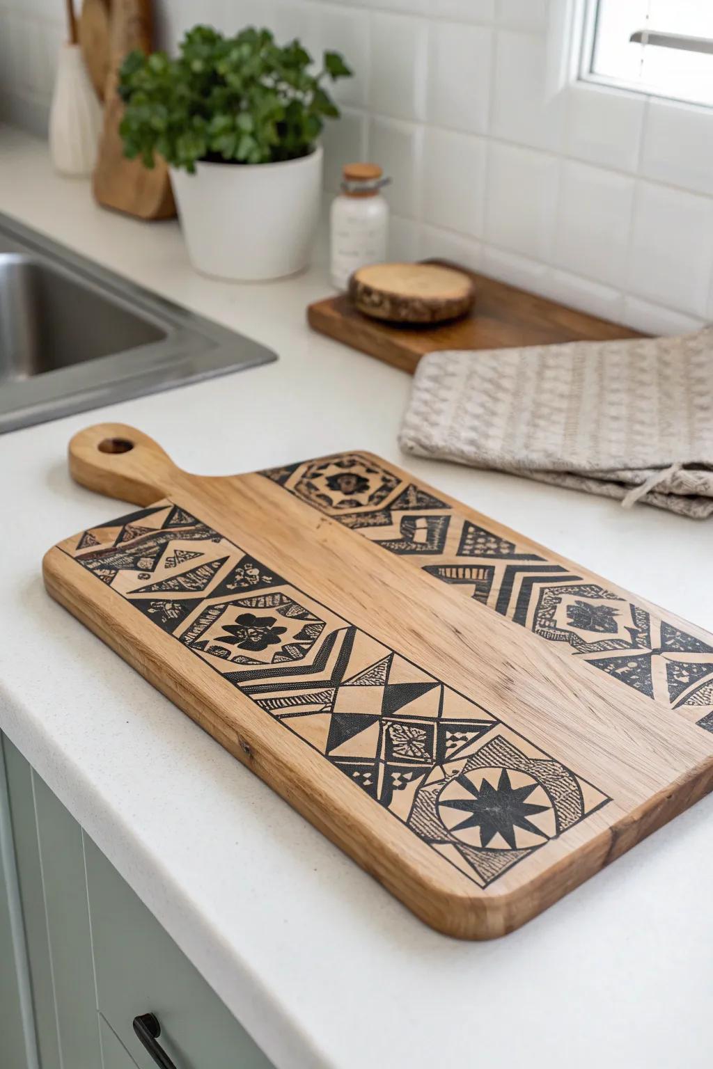 Elevate your kitchen style with these stunning geometric patterns. A perfect blend of modern art and natural beauty.