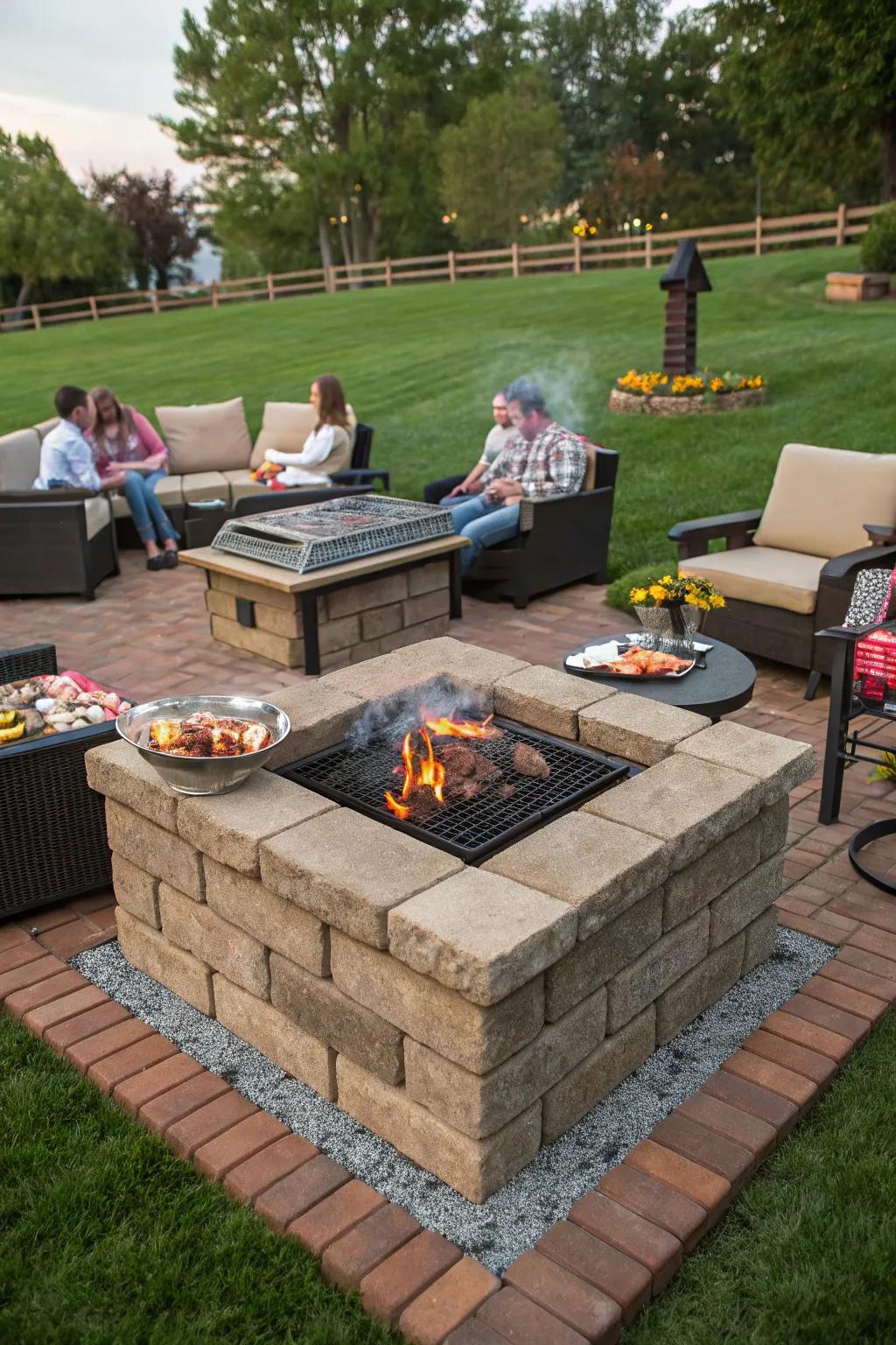 A versatile fire pit that adapts to your outdoor entertaining needs.