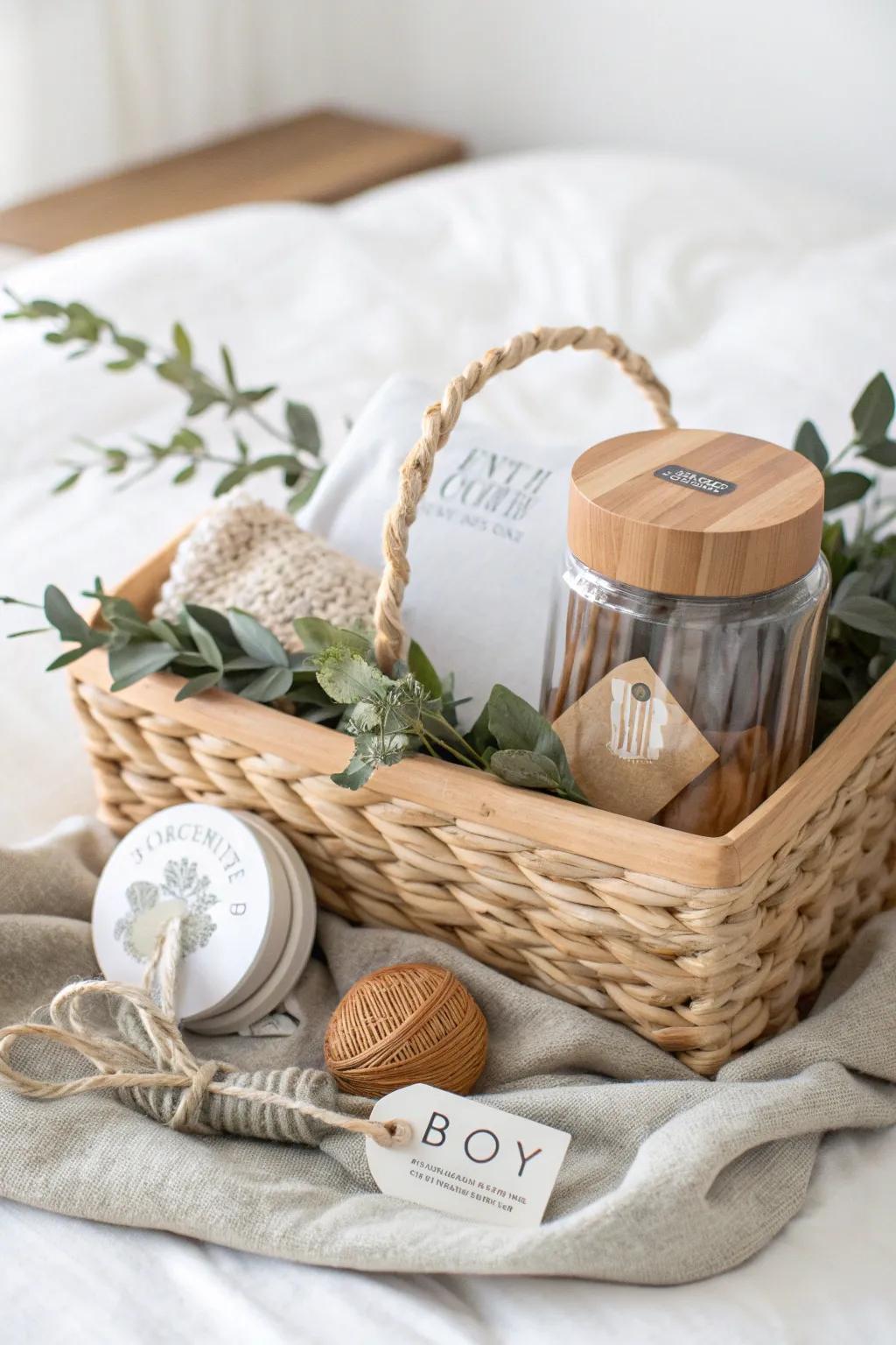 Delight the pet lovers in your life with a handcrafted basket of joy, merging minimalist charm with a Boho flair.