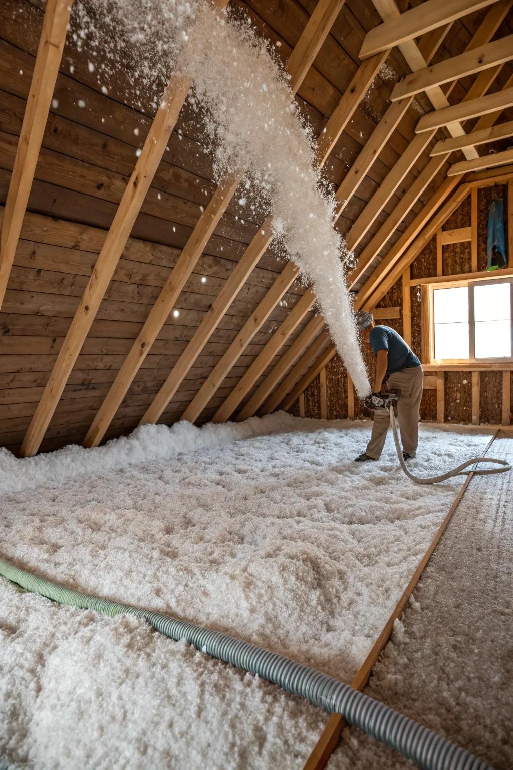 Cellulose insulation offers an eco-friendly way to stay warm.