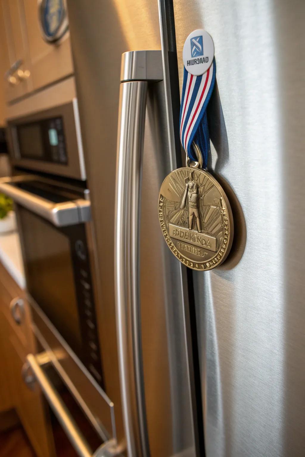 Transform your achievements into everyday art with handcrafted medal fridge magnets.