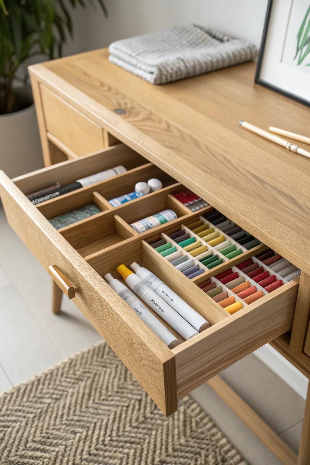 Transform your creative space with elegant and organized DIY paint tube storage solutions.