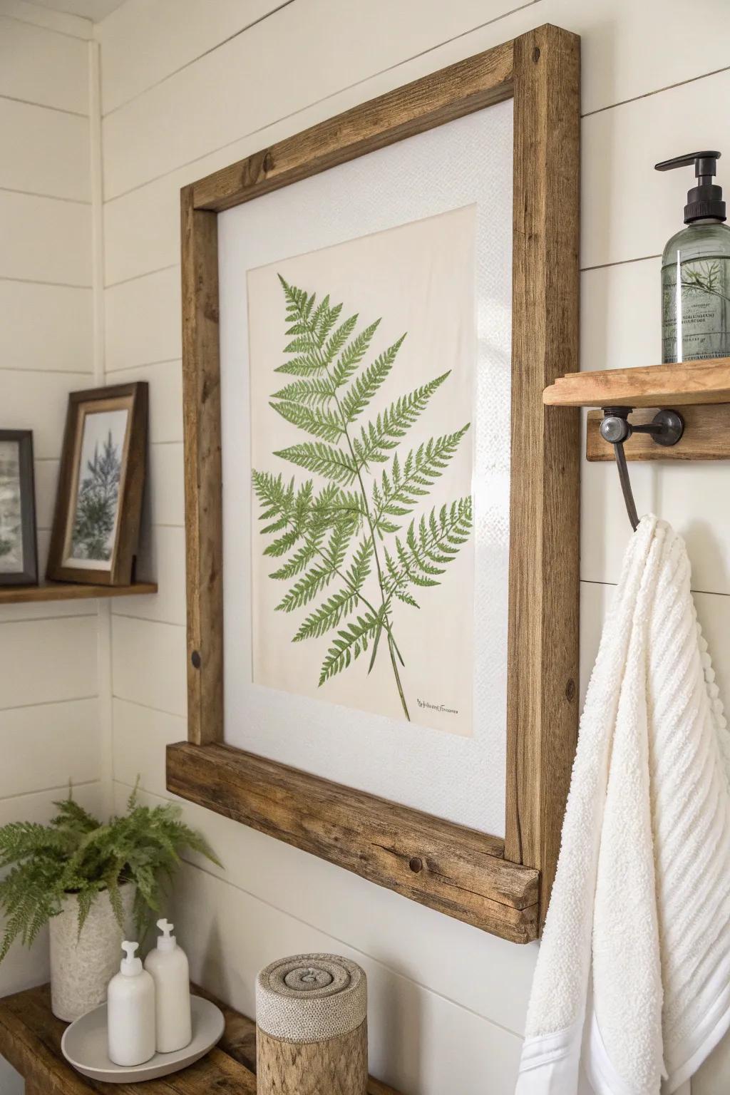 Bring nature's charm indoors with elegant botanical prints that perfectly complement a rustic farmhouse vibe.