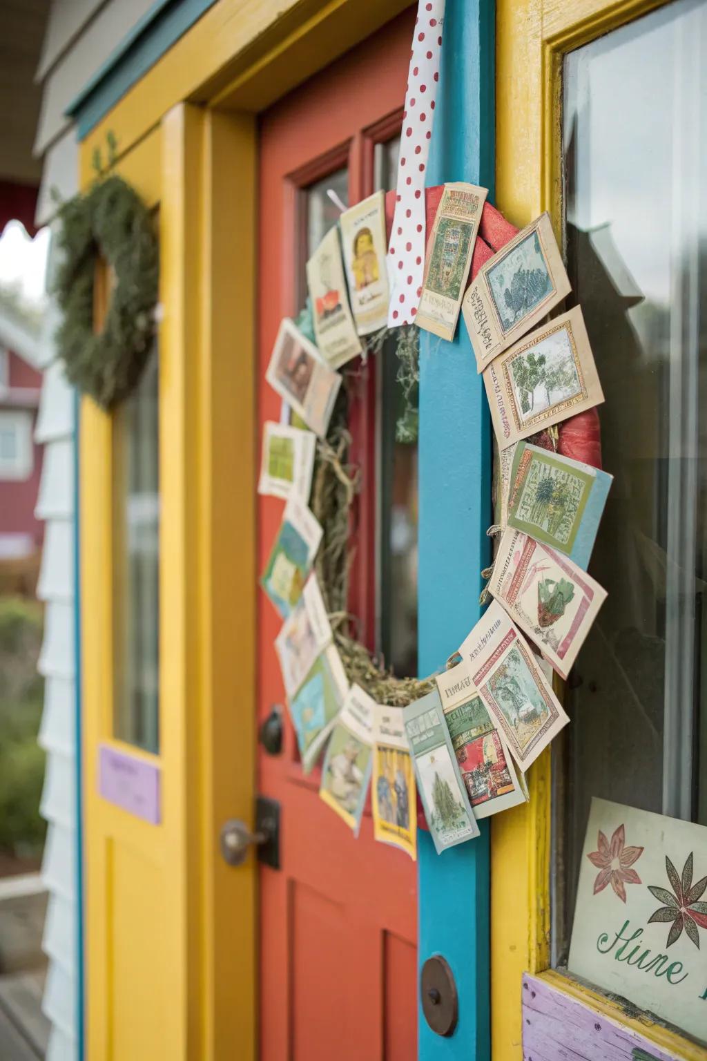 A seed packet wreath is perfect for welcoming spring at your doorstep.