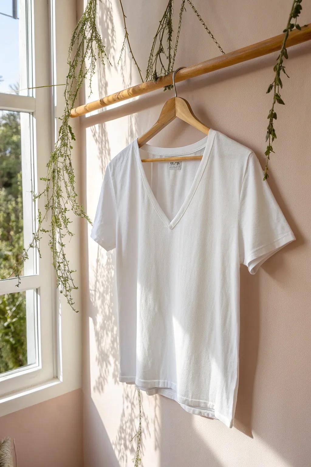 Embrace bold simplicity with a dramatic plunging neckline – where minimalism meets boho elegance.