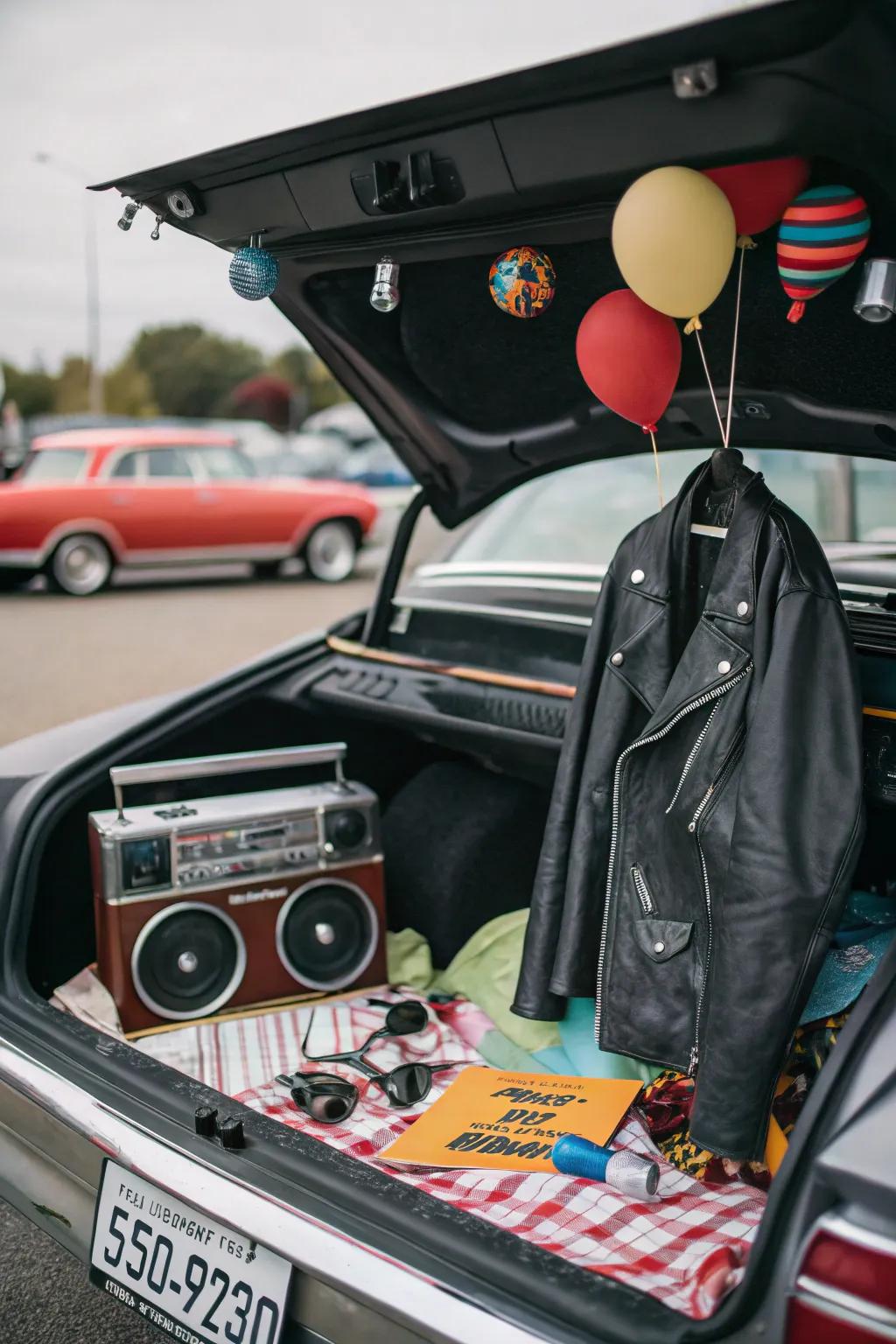 Take a trip back in time with a Grease-themed trunk.