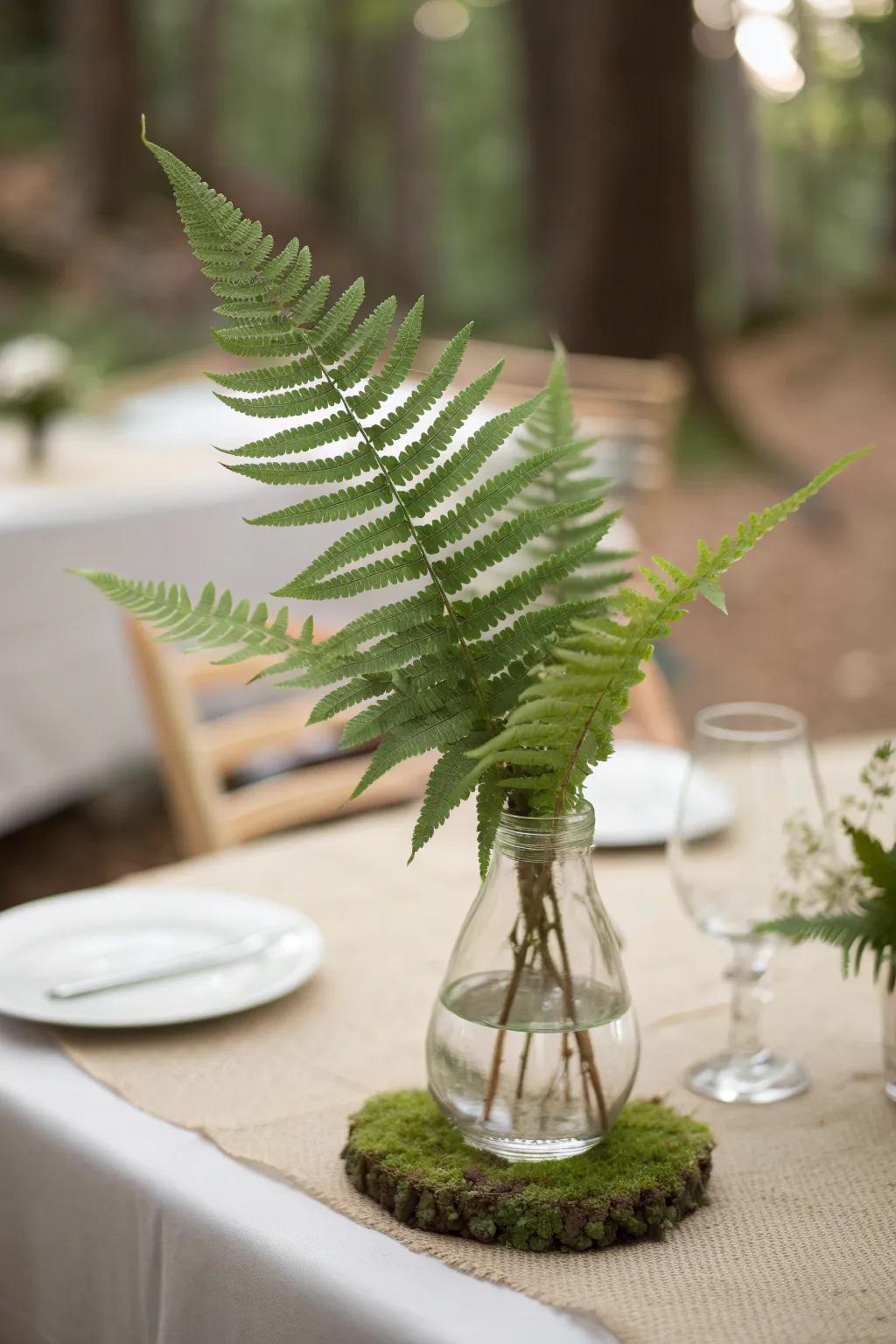 Embrace the essence of the forest with this stunning fern centerpiece – a perfect blend of Scandinavian simplicity and Boho charm.