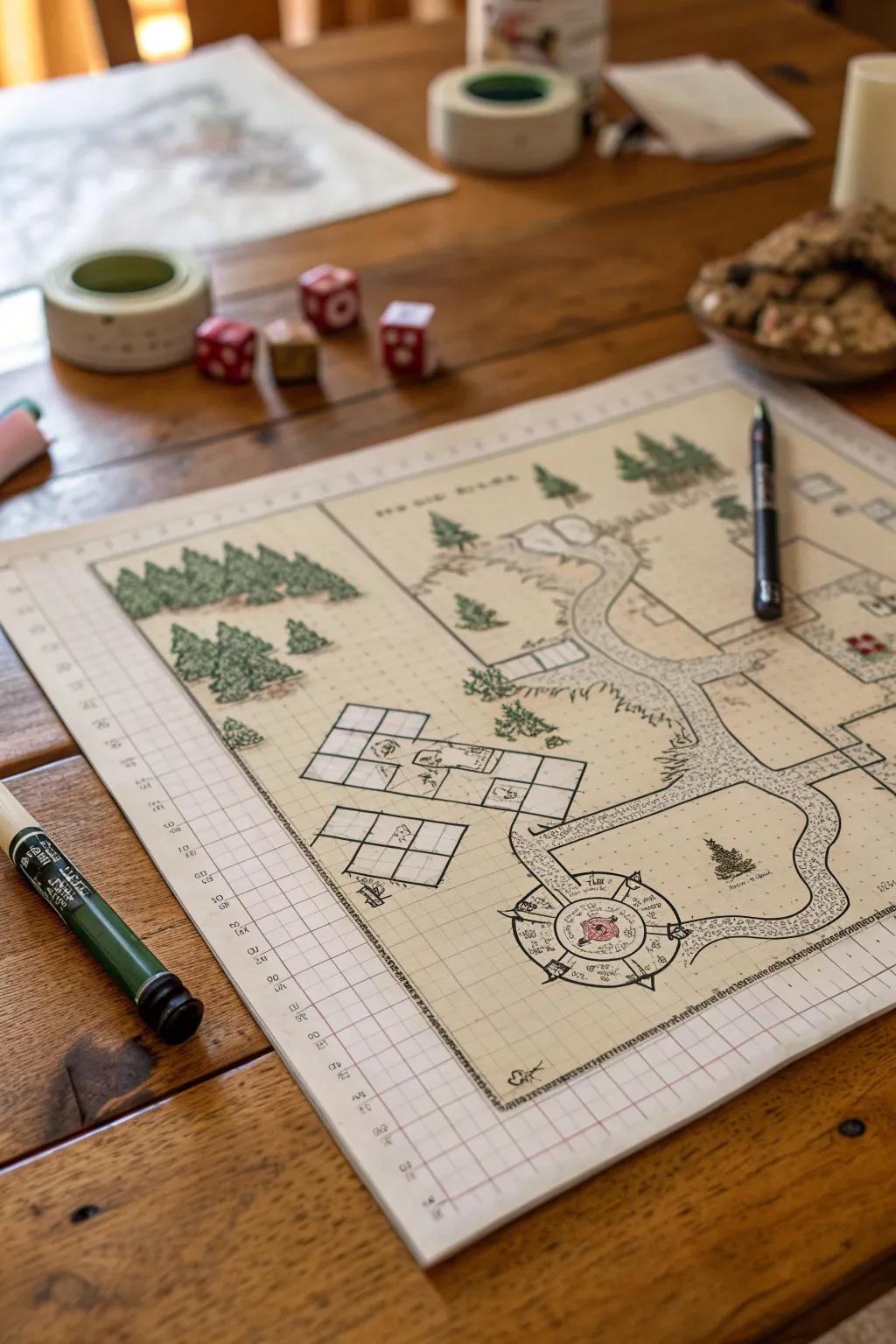 Master the adventure with your own hand-drawn, laminated battle map for endless D&D quests.