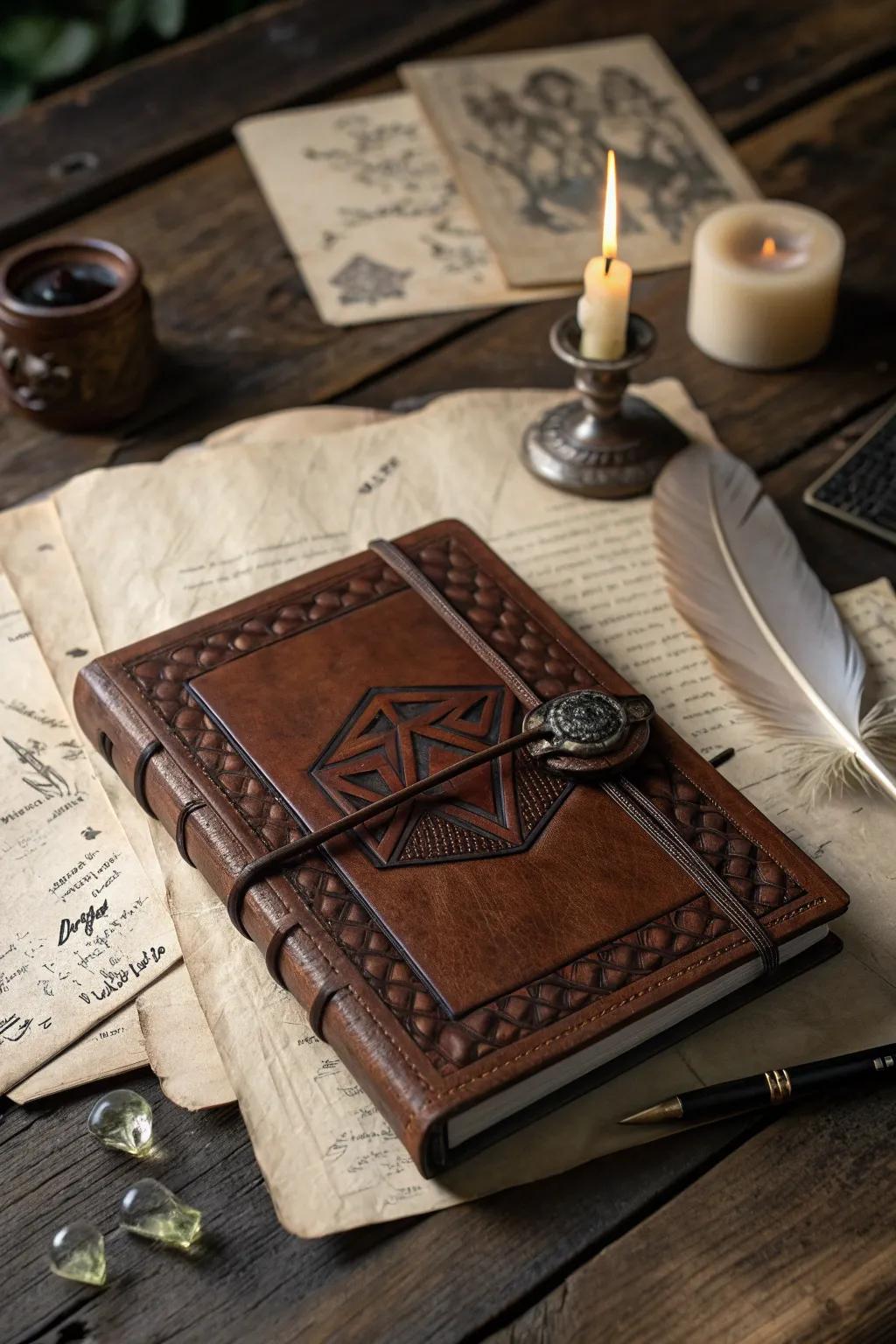Craft your own legend with a bespoke D&D character journal, where every page unfolds a new adventure.