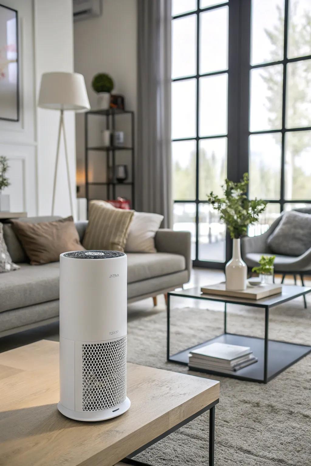 An air purifier can greatly improve air quality.