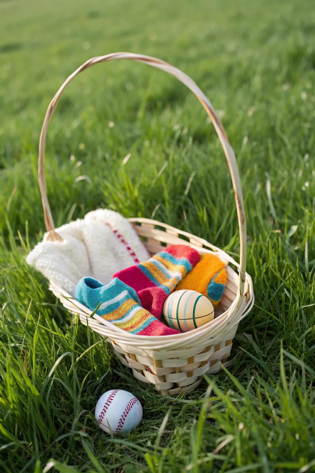 Fuel their love for sports with an active-themed Easter basket.