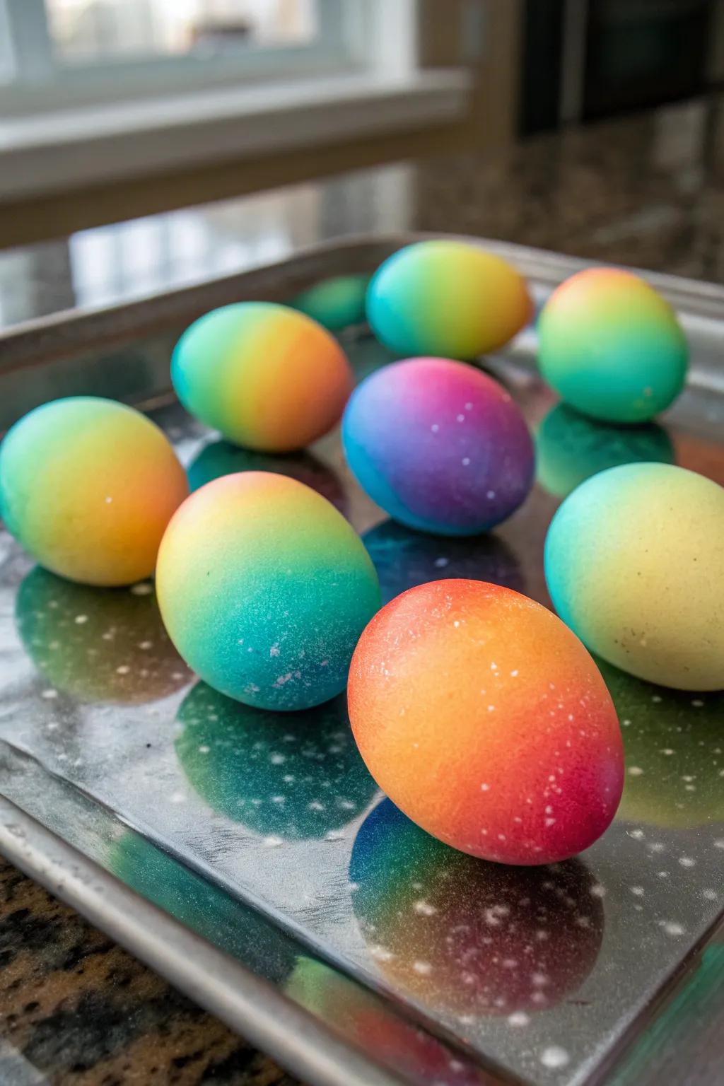 Mood ring eggs add a dynamic twist to Easter decor.