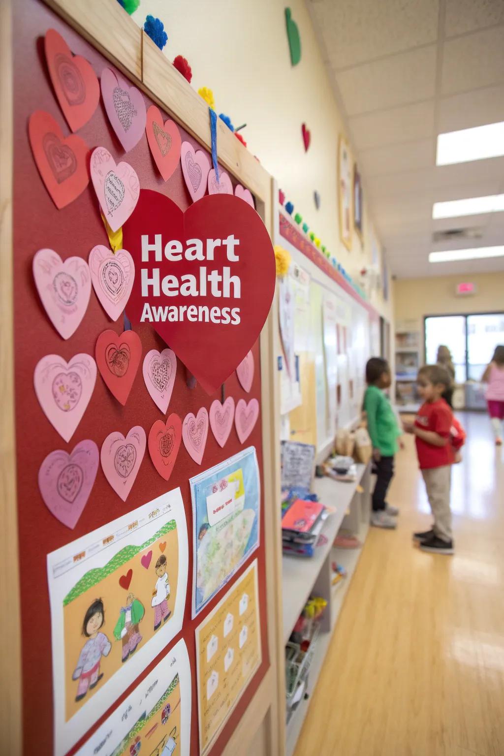 Encourage active play and healthy habits with a heart health-themed board.