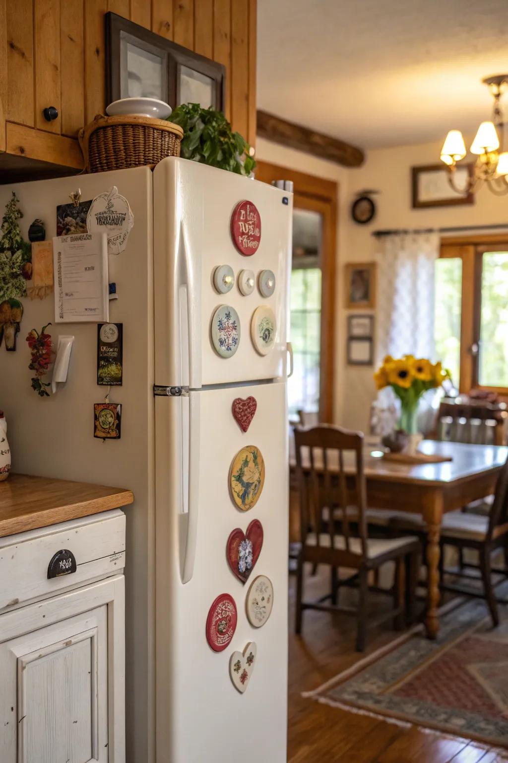 Charming decorative magnets for everyday remembrance.