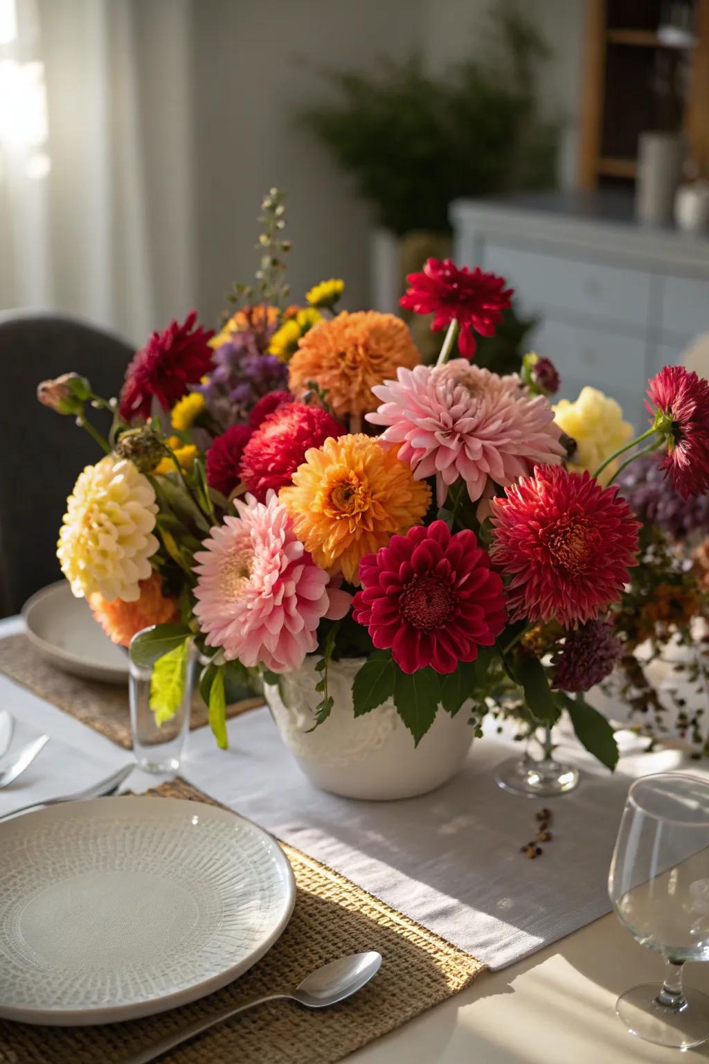 Dahlias add a dramatic flair to any setting.