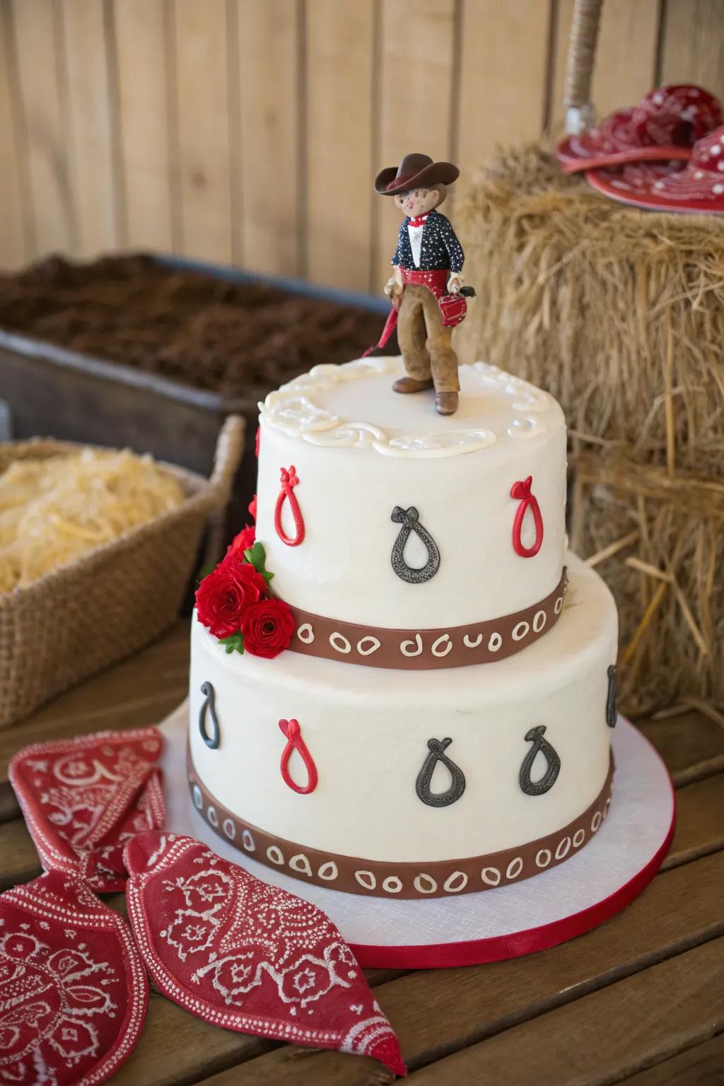 Sweeten the celebration with a themed cowboy cake.