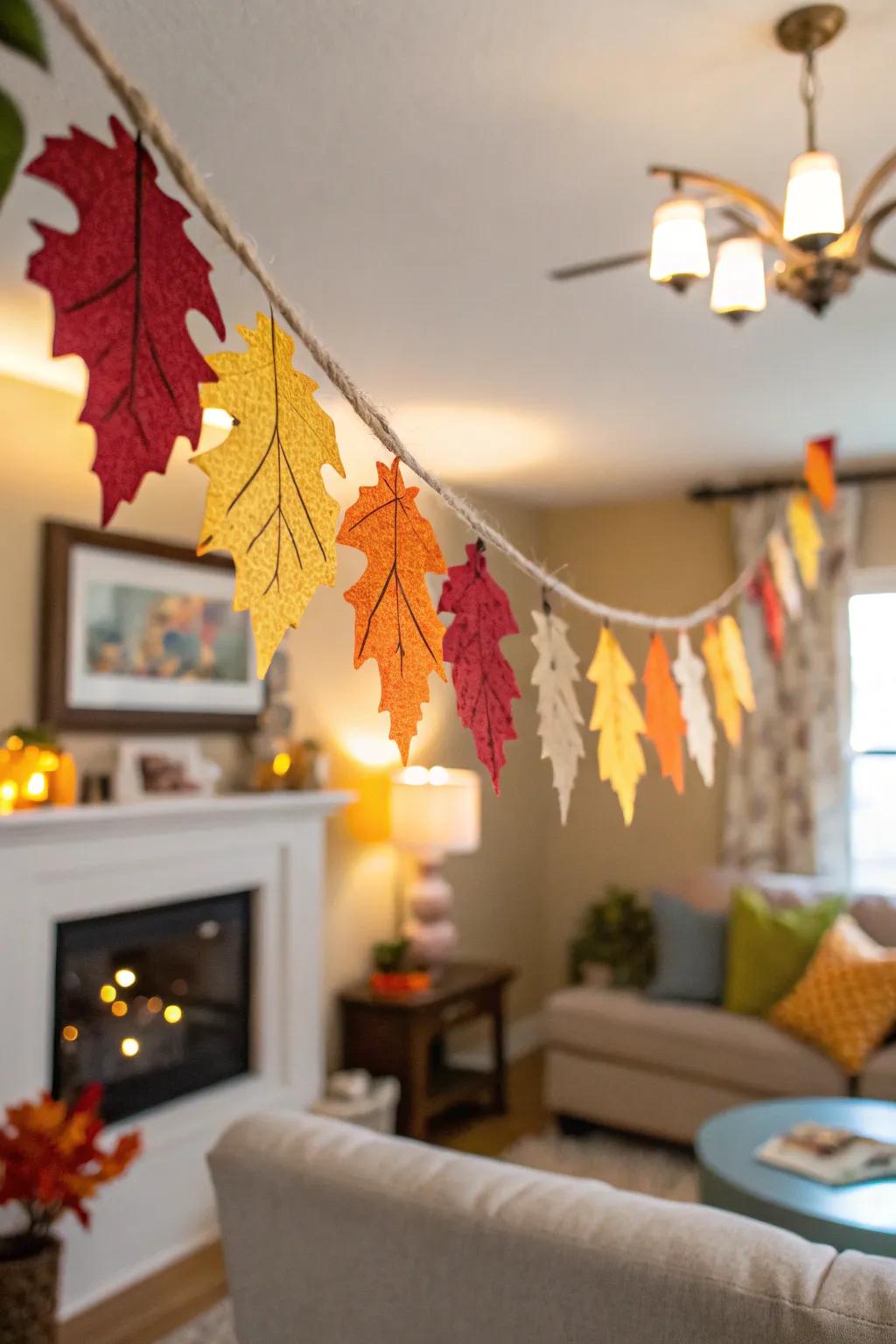 Craft a festive garland to bring fall charm into your home.