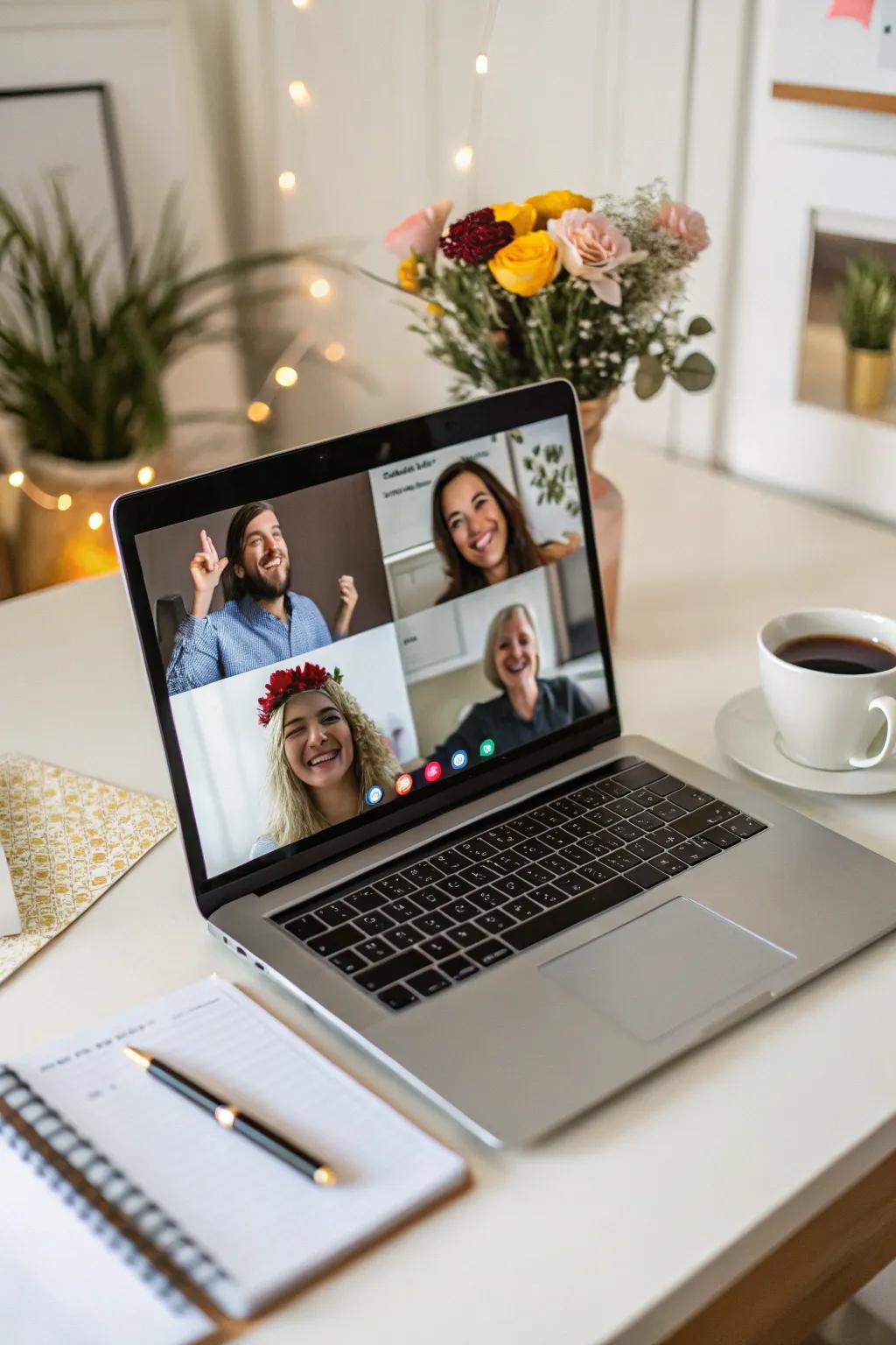 Connect with distant friends through a virtual birthday party.