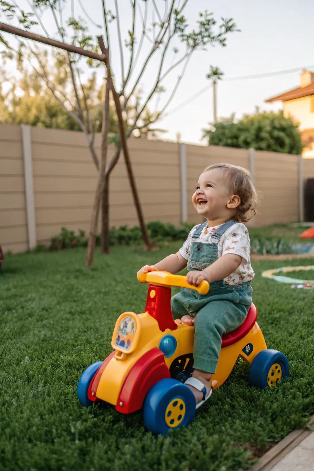 Ride-on toys are great for active play.