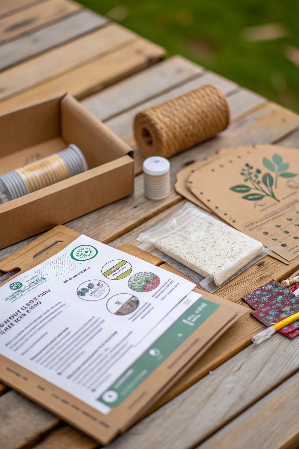 Eco-friendly craft kits for sustainable creativity.