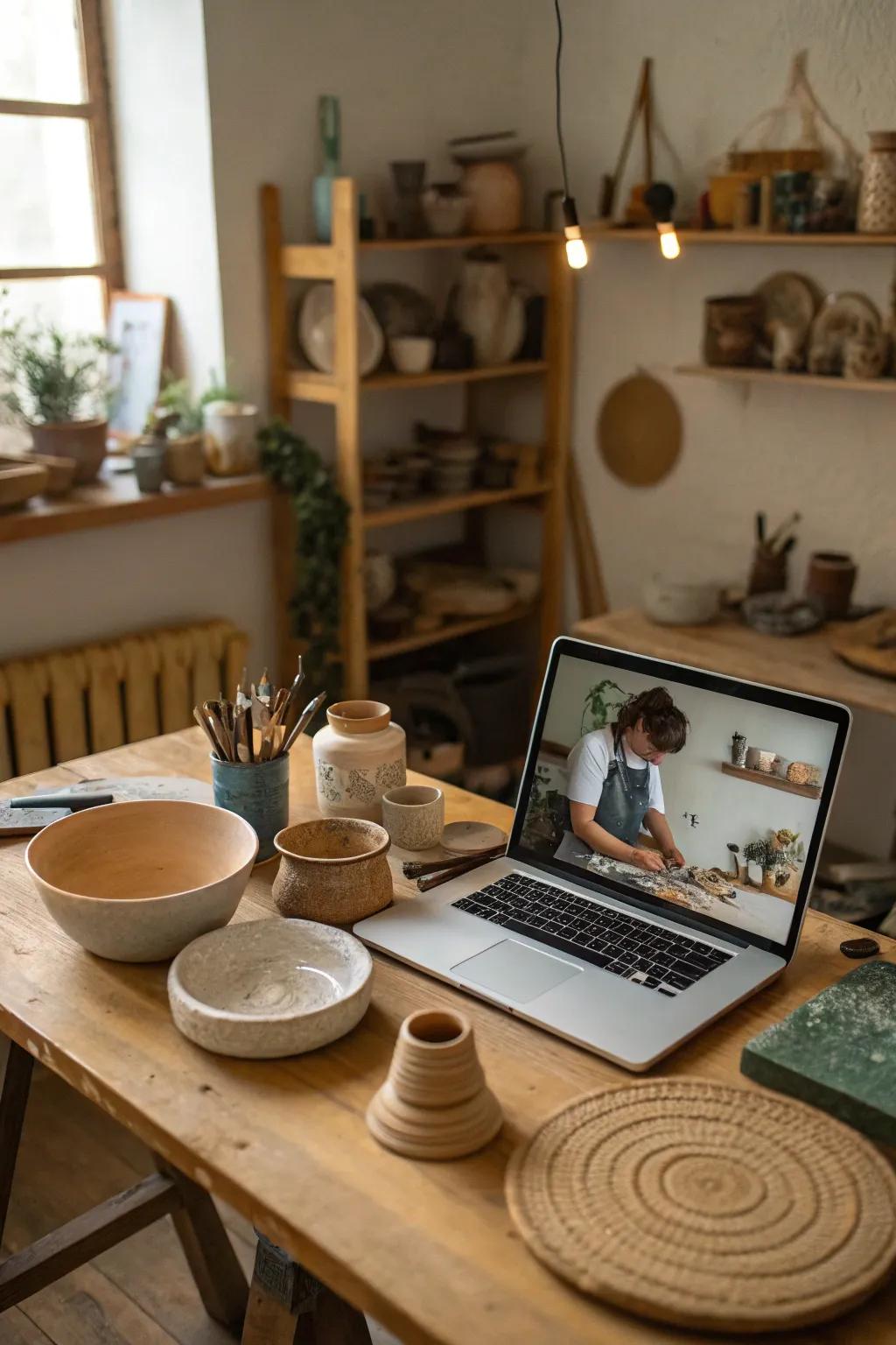 Expand your skills with engaging online pottery classes.