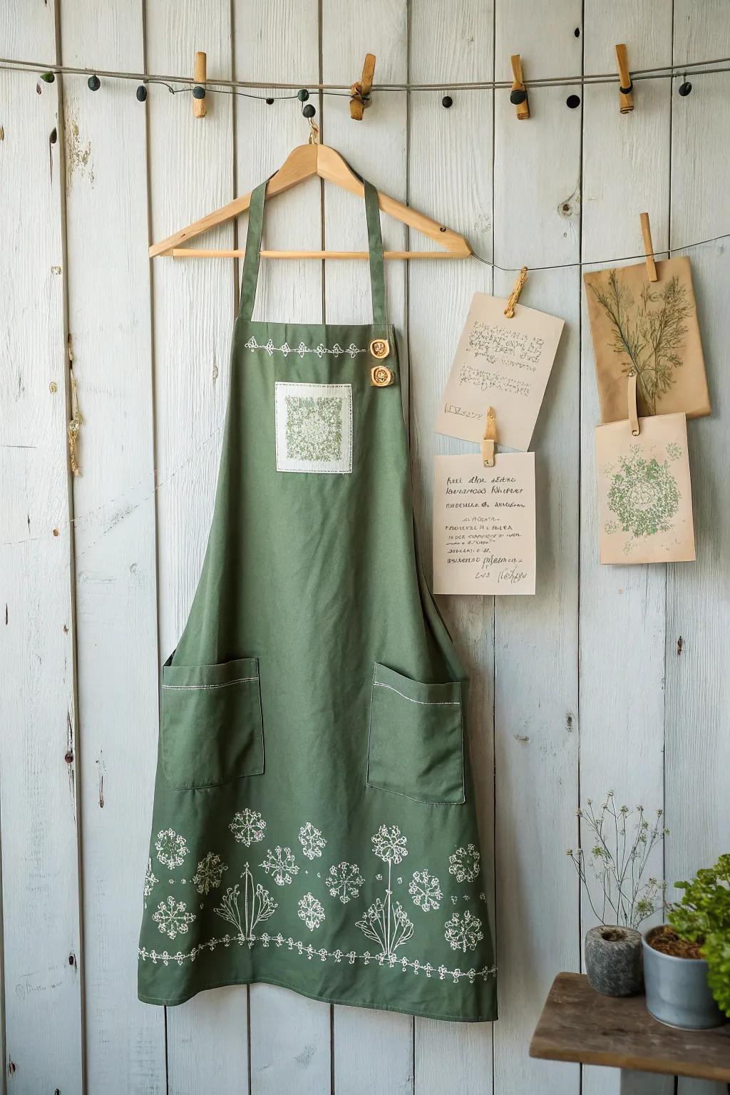 Embrace sustainable style with a charming message center made from recycled materials.